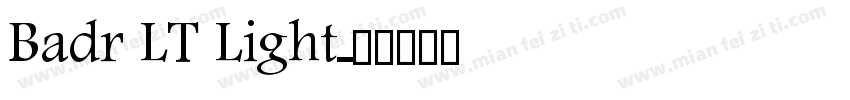 Badr LT Light字体转换